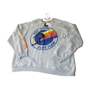 Grayson/Threads West Coast Surf Team Graphic Sweatshirt XXL Gray New